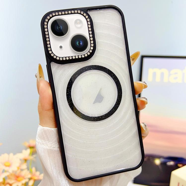 For iPhone 15 Transparent Glitter Starry Sky Top Diamond Frosted MagSafe Phone Case(Black)
For iPhone 15 Transparent Glitter Starry Sky Top Diamond Frosted MagSafe Phone Case(Black)