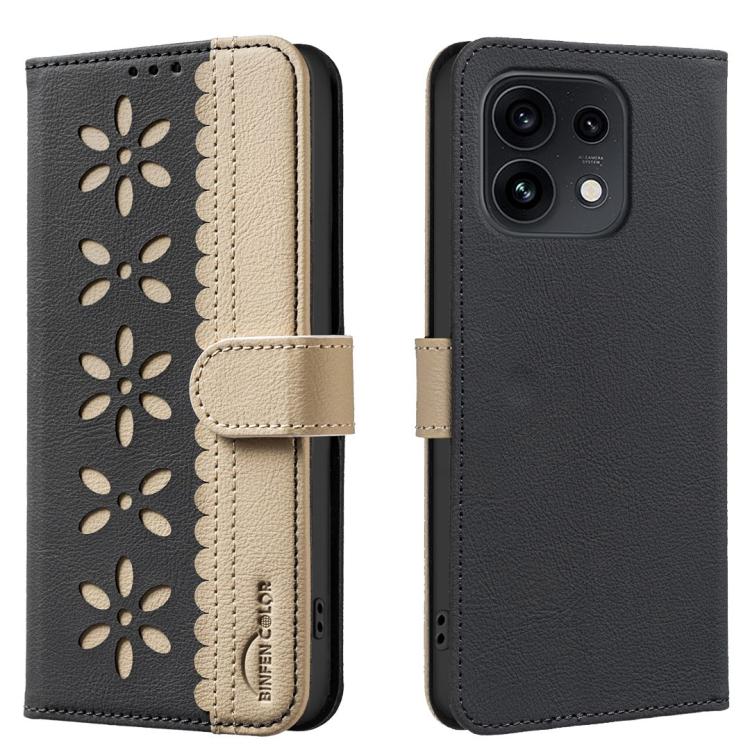 For OPPO Reno16 F 5G/Reno16 FS 5G Splicing Color Hollow Flower Pattern RFID Leather Phone Case(Black)
For OPPO Reno16 F 5G/Reno16 FS 5G Splicing Color Hollow Flower Pattern RFID Leather Phone Case(Black)