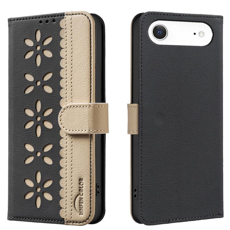 For iPhone 17 Air Splicing Color Hollow Flower Pattern RFID Leather Phone Case(Black)
For iPhone 17 Air Splicing Color Hollow Flower Pattern RFID Leather Phone Case(Black)