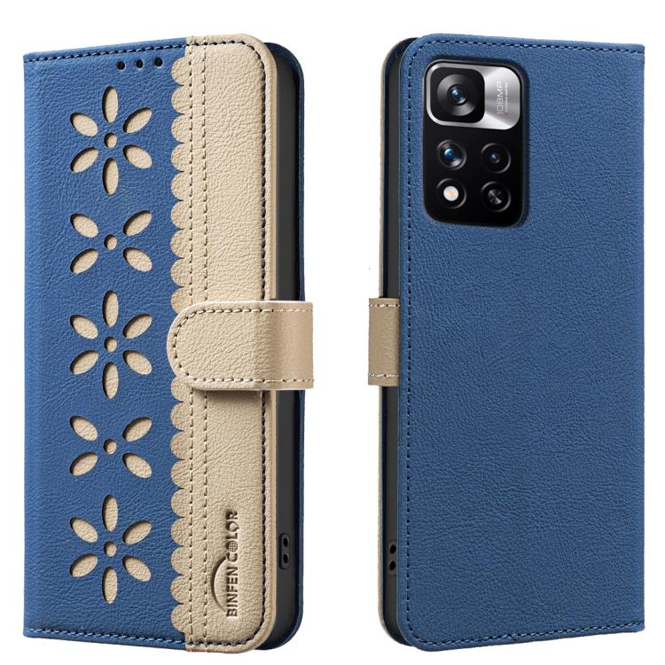 For Redmi Note 11 Pro Global 6.67 inch Splicing Color Hollow Flower Pattern RFID Leather Phone Case(Dark Blue)
For Redmi Note 11 Pro Global 6.67 inch Splicing Color Hollow Flower Pattern RFID Leather Phone Case(Dark Blue)
