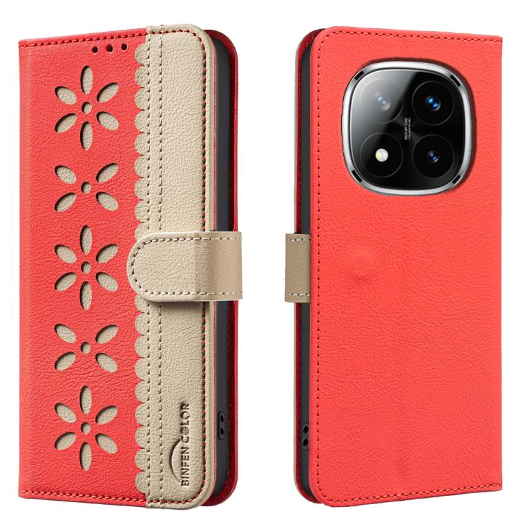 For Redmi Note 14 Pro 5G / 14 Pro+ 5G Splicing Color Hollow Flower Pattern RFID Leather Phone Case(Red)
For Redmi Note 14 Pro 5G / 14 Pro+ 5G Splicing Color Hollow Flower Pattern RFID Leather Phone Case(Red)