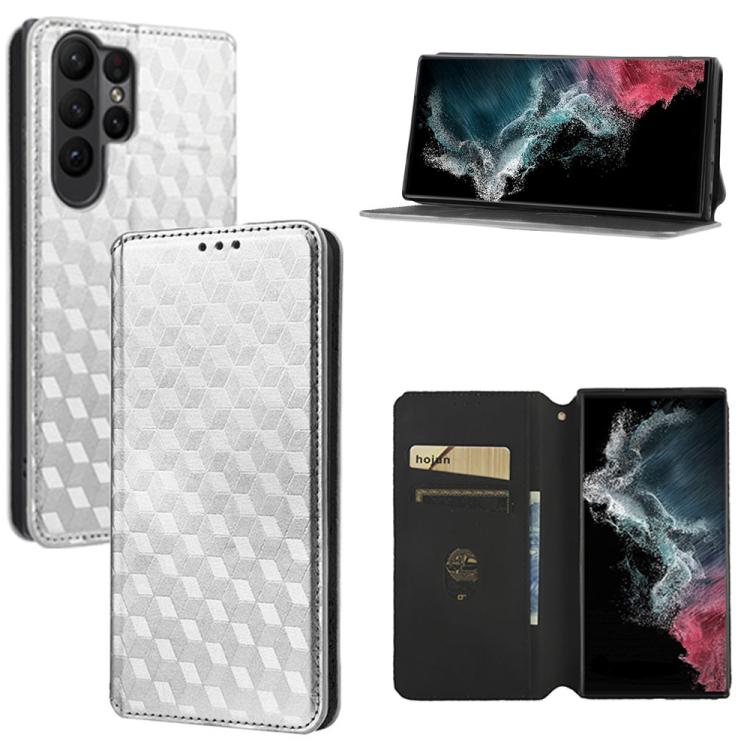 For Samsung Galaxy S23 Ultra 5G Cubic Grid Texture Flip Leather Phone Case(Silver)
For Samsung Galaxy S23 Ultra 5G Cubic Grid Texture Flip Leather Phone Case(Silver)