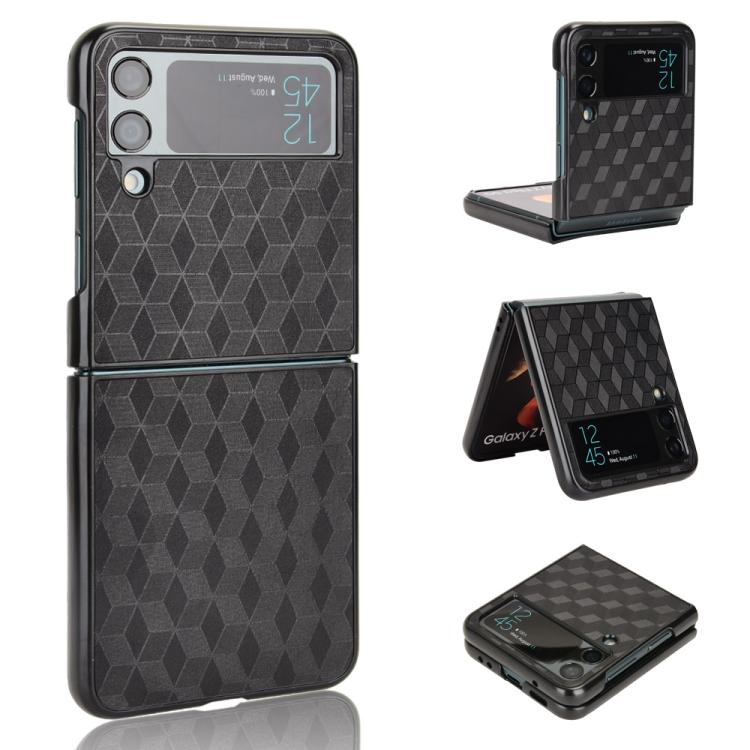 For Samsung Galaxy Z Flip4 Cubic Grid Texture Leather Back Cover Phone Case(Black)
For Samsung Galaxy Z Flip4 Cubic Grid Texture Leather Back Cover Phone Case(Black)
