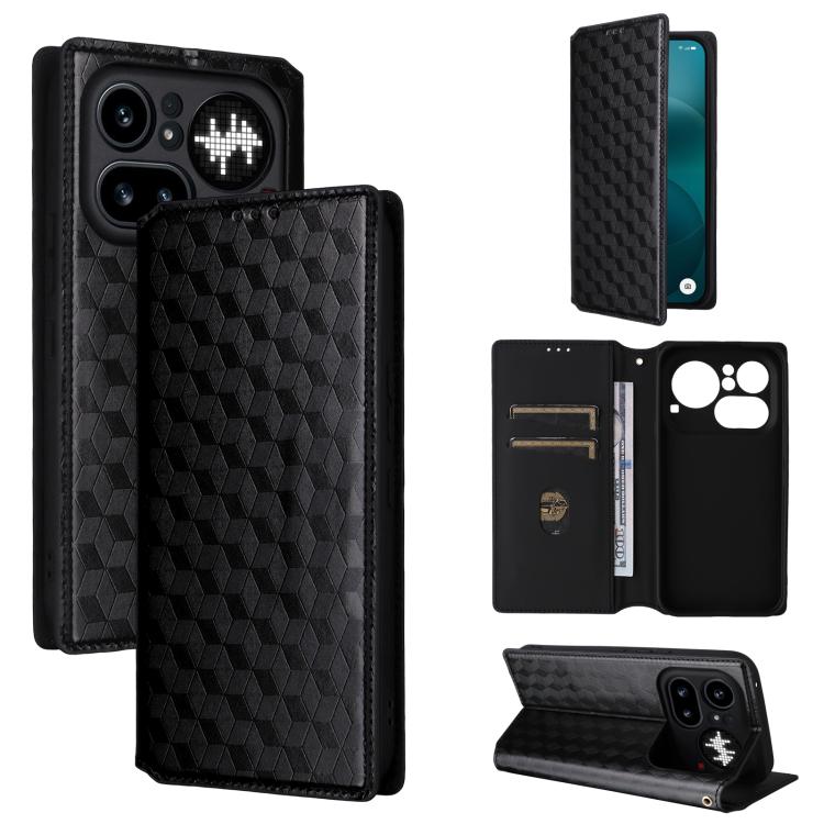 For Nothing Phone 4a Pro Cubic Grid Texture Flip Leather Phone Case(Black)
For Nothing Phone 4a Pro Cubic Grid Texture Flip Leather Phone Case(Black)