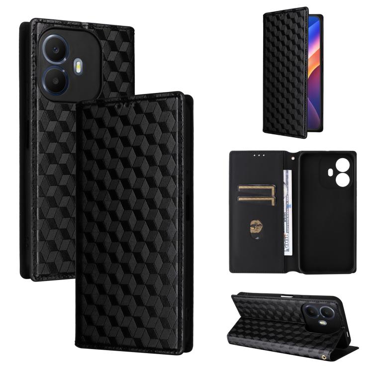 For TCL K70 Power / K70 4G Cubic Grid Texture Flip Leather Phone Case(Black)
For TCL K70 Power / K70 4G Cubic Grid Texture Flip Leather Phone Case(Black)