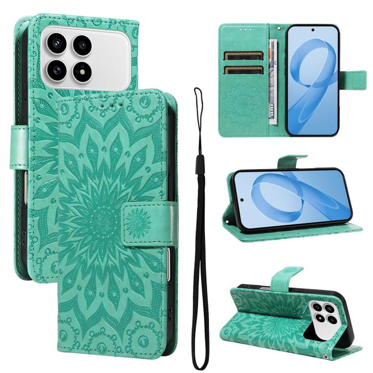 For Redmi K90 / Poco F8 Pro Embossed Sunflower Pattern Flip Leather Phone Case(Green)
For Redmi K90 / Poco F8 Pro Embossed Sunflower Pattern Flip Leather Phone Case(Green)