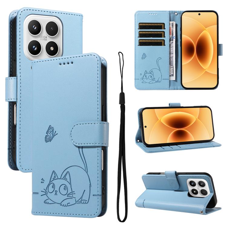 For Xiaomi 17 Adorable Cat Embossed Pattern Flip Leather Phone Case(Sky Blue)
For Xiaomi 17 Adorable Cat Embossed Pattern Flip Leather Phone Case(Sky Blue)