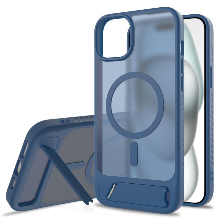 For iPhone 15 Plus Frosted Holder PC Hybrid TPU MagSafe Phone Case(Royal Blue)
For iPhone 15 Plus Frosted Holder PC Hybrid TPU MagSafe Phone Case(Royal Blue)