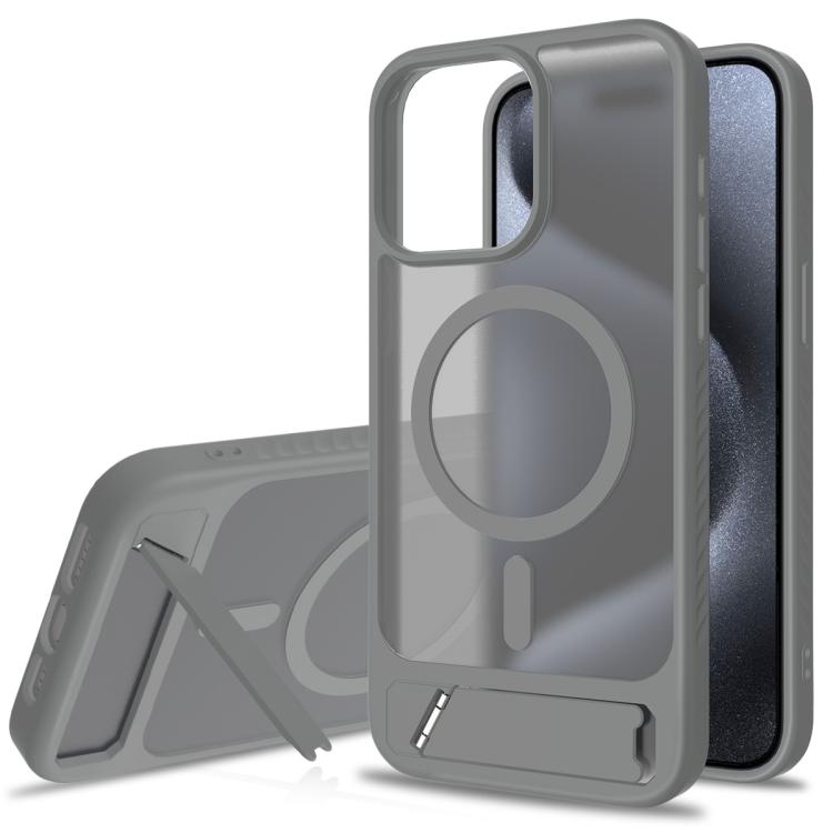 For iPhone 13 Pro Max Frosted Holder PC Hybrid TPU MagSafe Phone Case(Dark Grey)
For iPhone 13 Pro Max Frosted Holder PC Hybrid TPU MagSafe Phone Case(Dark Grey)