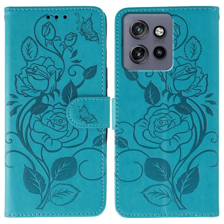 For Motorola Edge 50 Neo Rose Butterfly Embossed Leather Phone Case(Blue)
For Motorola Edge 50 Neo Rose Butterfly Embossed Leather Phone Case(Blue)