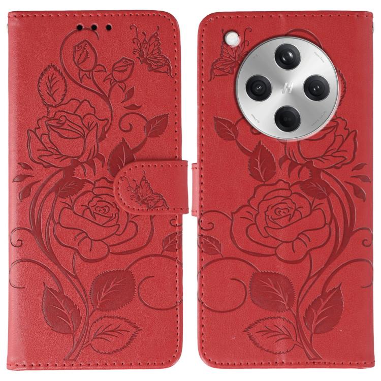 For OPPO Find X8 Rose Butterfly Embossed Leather Phone Case(Red)
For OPPO Find X8 Rose Butterfly Embossed Leather Phone Case(Red)