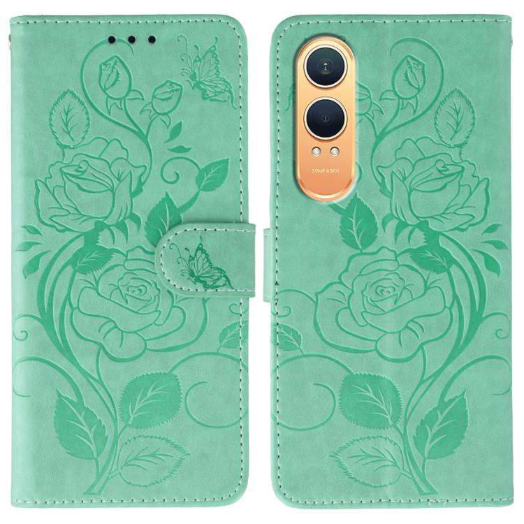 For OnePlus Nord CE4 Lite Global Rose Butterfly Embossed Leather Phone Case(Green)
For OnePlus Nord CE4 Lite Global Rose Butterfly Embossed Leather Phone Case(Green)