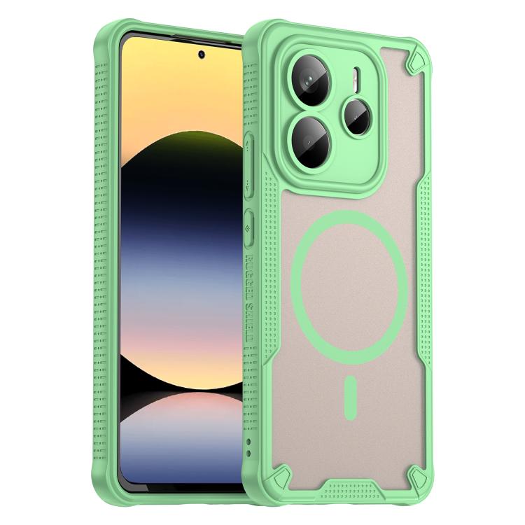 For Redmi Note 14 5G Global Armor Glaze MagSafe Magnetic Phone Case(Green)
For Redmi Note 14 5G Global Armor Glaze MagSafe Magnetic Phone Case(Green)