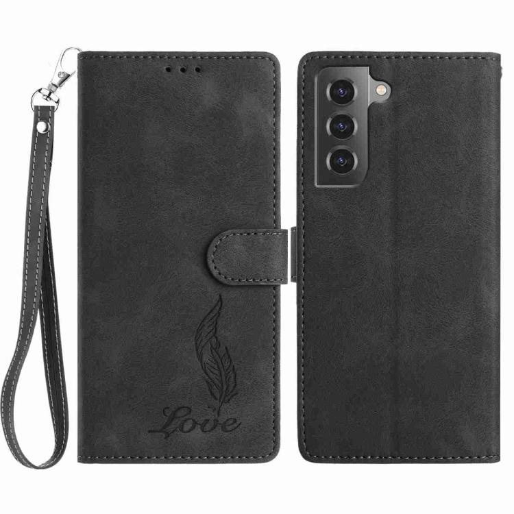 For Samsung Galaxy S22+ 5G Skin Feel Embossed Feather Leather Phone Case(Black)
For Samsung Galaxy S22+ 5G Skin Feel Embossed Feather Leather Phone Case(Black)
