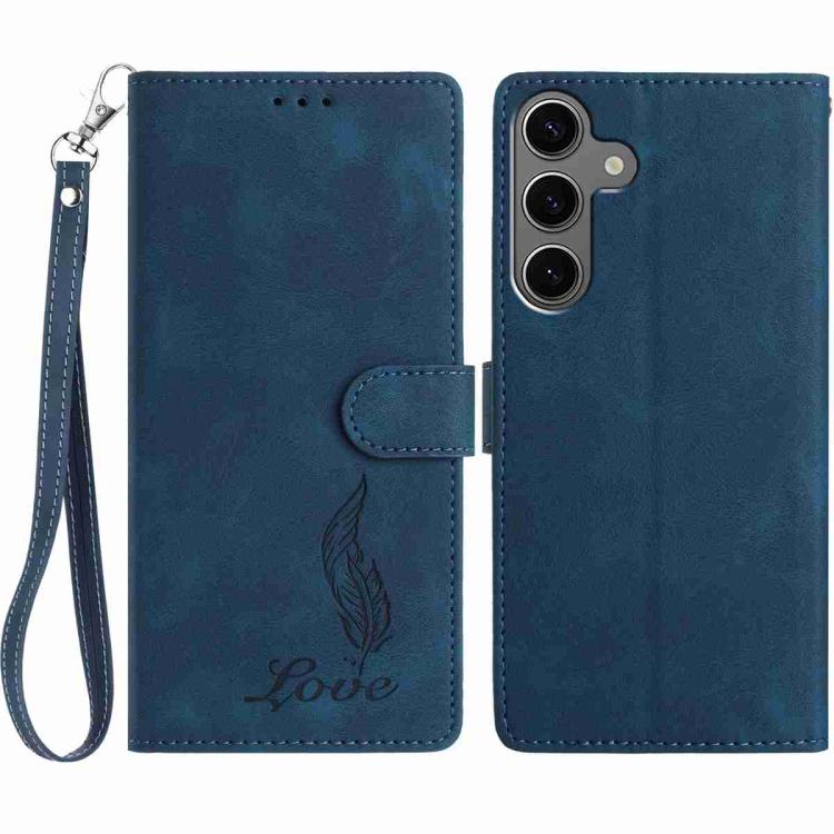 For Samsung Galaxy S23 FE 5G Skin Feel Embossed Feather Leather Phone Case(Dark Blue)
For Samsung Galaxy S23 FE 5G Skin Feel Embossed Feather Leather Phone Case(Dark Blue)