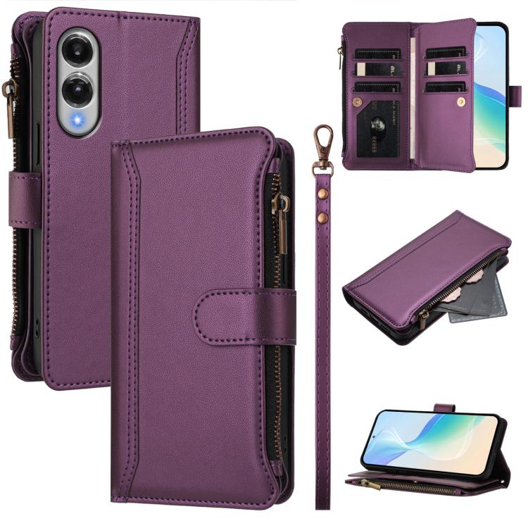 For Samsung Galaxy S25 Edge 5G Magnetic Closure 9 Card Slots Zipper Leather Case with Hand Strap(Purple)
For Samsung Galaxy S25 Edge 5G Magnetic Closure 9 Card Slots Zipper Leather Case with Hand Strap(Purple)