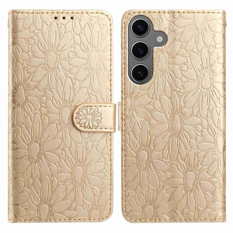 For Samsung Galaxy S24 FE 5G Daisy Embossed Leather Phone Case(Gold) 
For Samsung Galaxy S24 FE 5G Daisy Embossed Leather Phone Case(Gold)