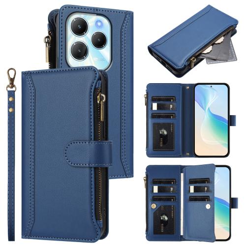For Infinix Hot 40 4G / 40 Pro 4G Magnetic Closure 9 Card Slots Zipper Leather Case with Hand Strap(Dark Blue)
For Infinix Hot 40 4G / 40 Pro 4G Magnetic Closure 9 Card Slots Zipper Leather Case with Hand Strap(Dark Blue)