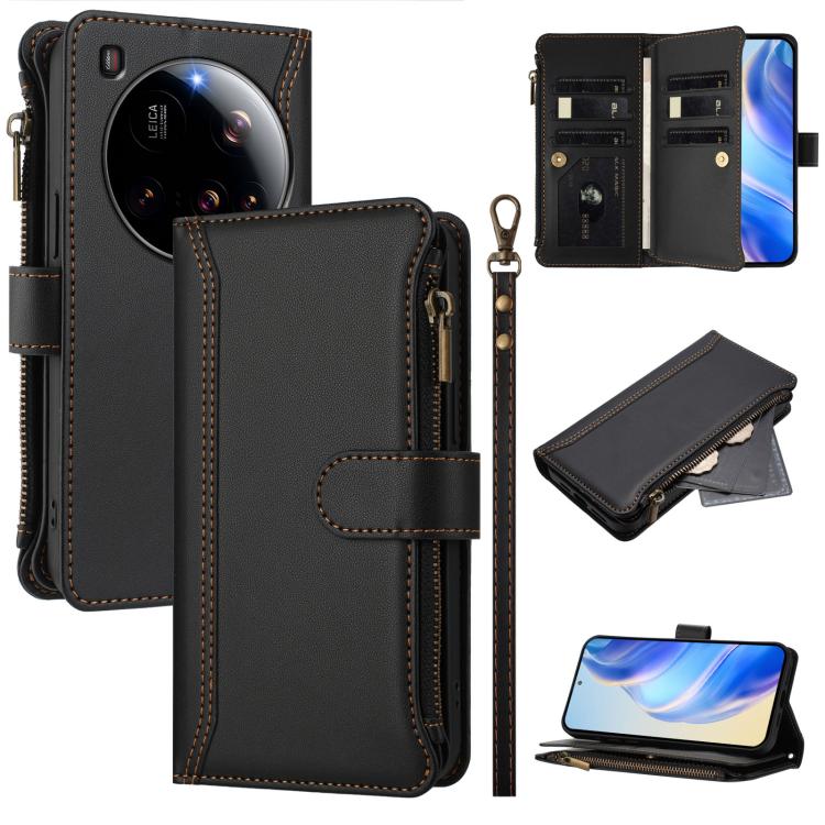 For Xiaomi 15 Ultra Magnetic Closure 9 Card Slots Zipper Leather Case with Hand Strap(Black) 
For Xiaomi 15 Ultra Magnetic Closure 9 Card Slots Zipper Leather Case with Hand Strap(Black)