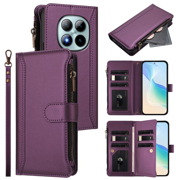 For Redmi Note 15 Pro+ 5G Global 163.3mm Magnetic Closure 9 Card Slots Zipper Leather Case with Hand Strap(Purple)
For Redmi Note 15 Pro+ 5G Global 163.3mm Magnetic Closure 9 Card Slots Zipper Leather Case with Hand Strap(Purple)