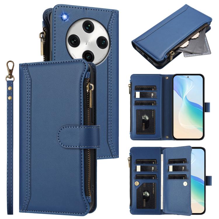 For OPPO Find X8 Pro 5G Global Magnetic Closure 9 Card Slots Zipper Leather Case with Hand Strap(Dark Blue)
For OPPO Find X8 Pro 5G Global Magnetic Closure 9 Card Slots Zipper Leather Case with Hand Strap(Dark Blue)
