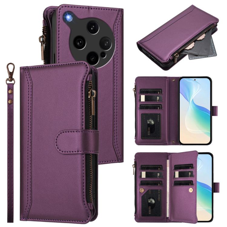 For OPPO Find X8 Ultra 5G Magnetic Closure 9 Card Slots Zipper Leather Case with Hand Strap(Purple)
For OPPO Find X8 Ultra 5G Magnetic Closure 9 Card Slots Zipper Leather Case with Hand Strap(Purple)