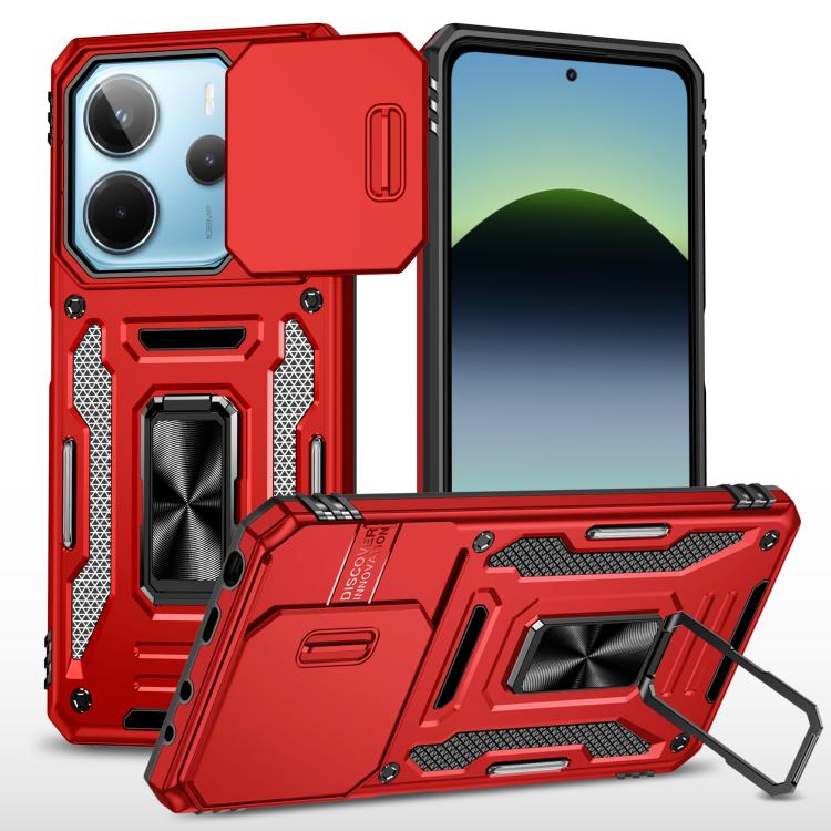 For Redmi Note 14 5G / 4G 163.25mm Armor PC Hybrid TPU Camera Shield Phone Case(Red)
For Redmi Note 14 5G / 4G 163.25mm Armor PC Hybrid TPU Camera Shield Phone Case(Red)