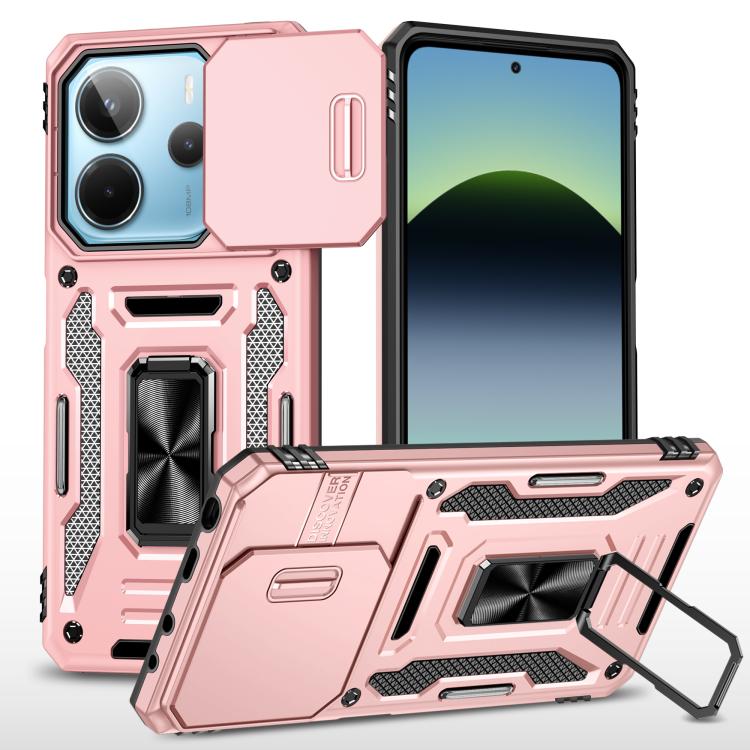 For Redmi Note 14 5G / 4G 163.25mm Armor PC Hybrid TPU Camera Shield Phone Case(Rose Gold)
For Redmi Note 14 5G / 4G 163.25mm Armor PC Hybrid TPU Camera Shield Phone Case(Rose Gold)