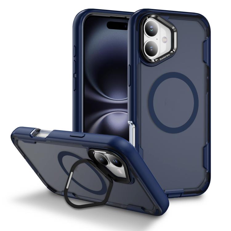 For iPhone 16 Plus Defend 3 in 1 Rugged MagSafe Magnetic Holder Phone Case(Blue + Transparent Blue)
For iPhone 16 Plus Defend 3 in 1 Rugged MagSafe Magnetic Holder Phone Case(Blue + Transparent Blue)