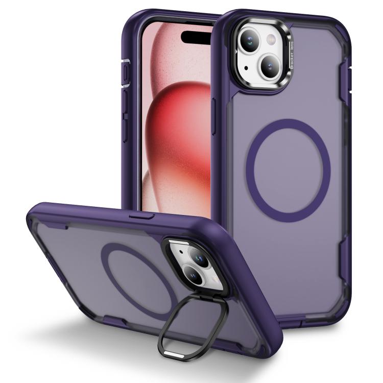 For iPhone 15 Defend 3 in 1 Rugged MagSafe Magnetic Holder Phone Case(Purple + Dark Purple)
For iPhone 15 Defend 3 in 1 Rugged MagSafe Magnetic Holder Phone Case(Purple + Dark Purple)