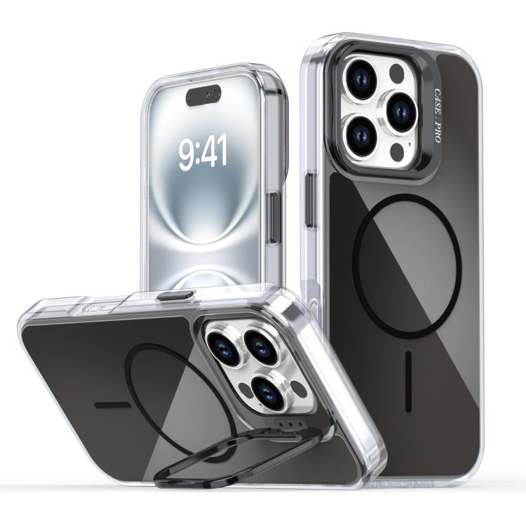 For iPhone 16 Pro Gradient Discolor Lens Kickstand Magsafe Phone Case(Black)
For iPhone 16 Pro Gradient Discolor Lens Kickstand Magsafe Phone Case(Black)