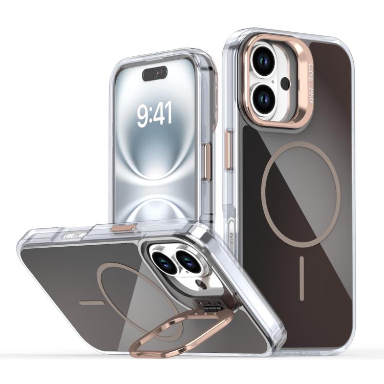 For iPhone 16 Gradient Discolor Lens Kickstand Magsafe Phone Case(Desert Gold)
For iPhone 16 Gradient Discolor Lens Kickstand Magsafe Phone Case(Desert Gold)