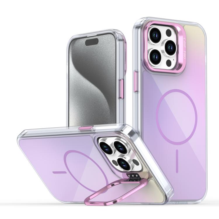 For iPhone 14 Pro Max Gradient Discolor Lens Kickstand Magsafe Phone Case(Purple)
For iPhone 14 Pro Max Gradient Discolor Lens Kickstand Magsafe Phone Case(Purple)