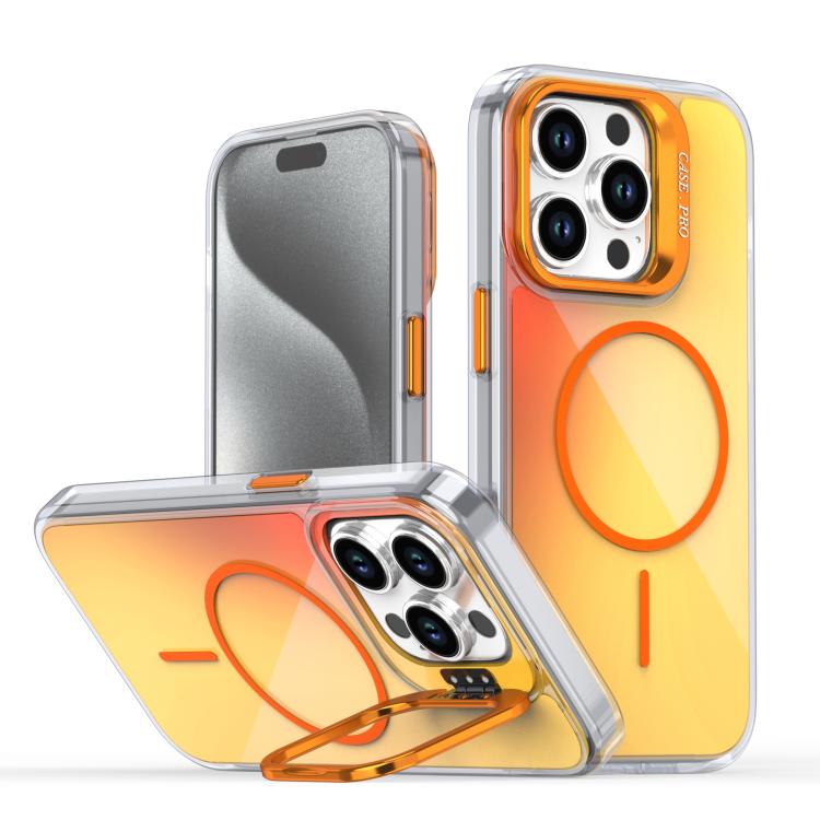 For iPhone 13 Pro Gradient Discolor Lens Kickstand Magsafe Phone Case(Orange)
For iPhone 13 Pro Gradient Discolor Lens Kickstand Magsafe Phone Case(Orange)