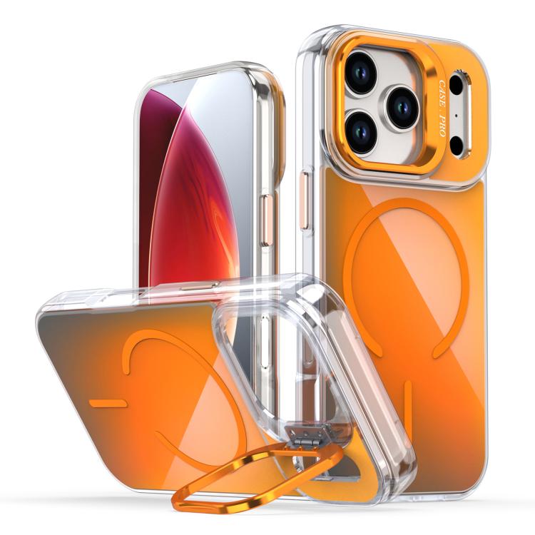 For iPhone 17 Pro Gradient Discolor Lens Kickstand Magsafe Phone Case(Orange)
For iPhone 17 Pro Gradient Discolor Lens Kickstand Magsafe Phone Case(Orange)