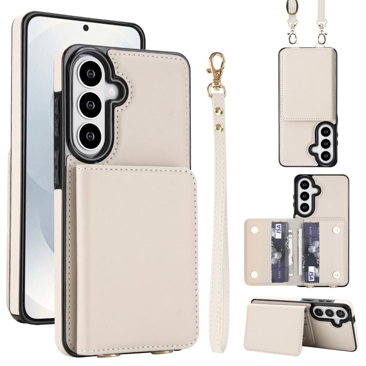 For Samsung Galaxy S26+ 5G Crossbody Dual-buckle Wallet RFID Back Leather Phone Case(White)
For Samsung Galaxy S26+ 5G Crossbody Dual-buckle Wallet RFID Back Leather Phone Case(White)