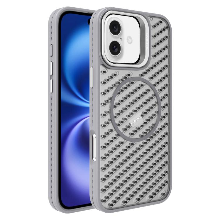 For iPhone 16 Plus O-Shape Hollow Cooling Lens Holder MagSafe Phone Case(Grey)
For iPhone 16 Plus O-Shape Hollow Cooling Lens Holder MagSafe Phone Case(Grey)