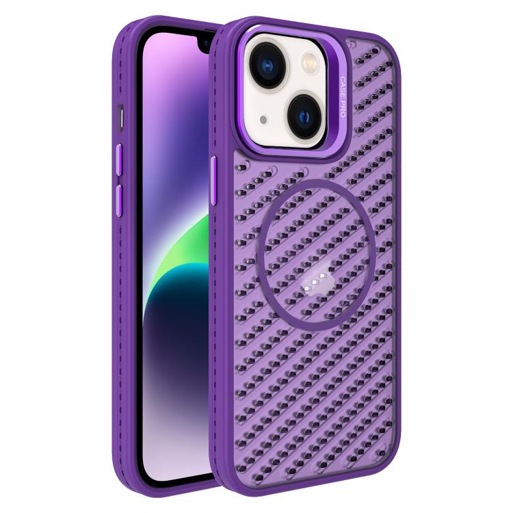 For iPhone 14 O-Shape Hollow Cooling Lens Holder MagSafe Phone Case(Deep Purple)
For iPhone 14 O-Shape Hollow Cooling Lens Holder MagSafe Phone Case(Deep Purple)