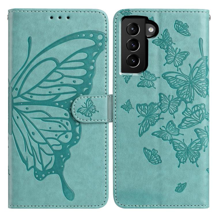 For Samsung Galaxy S21 5G Butterfly Flutter Pattern Embossed Leather Phone Case(Green)
For Samsung Galaxy S21 5G Butterfly Flutter Pattern Embossed Leather Phone Case(Green)