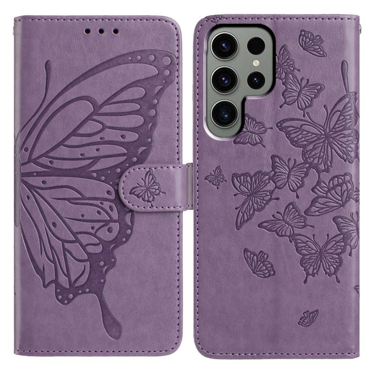 For Samsung Galaxy S22 Ultra 5G Butterfly Flutter Pattern Embossed Leather Phone Case(Purple)
For Samsung Galaxy S22 Ultra 5G Butterfly Flutter Pattern Embossed Leather Phone Case(Purple)