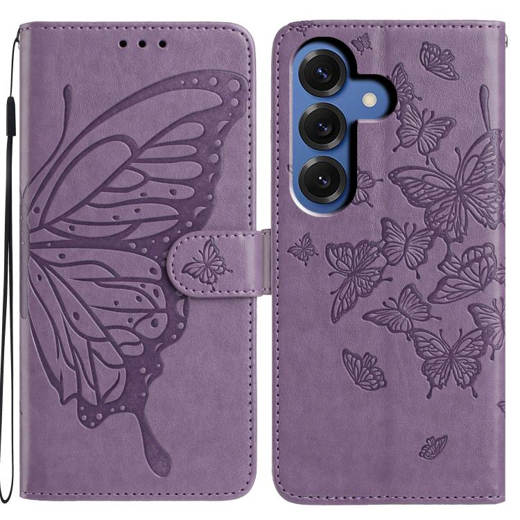 For Samsung Galaxy S26 5G Butterfly Flutter Pattern Embossed Leather Phone Case(Purple)
For Samsung Galaxy S26 5G Butterfly Flutter Pattern Embossed Leather Phone Case(Purple)