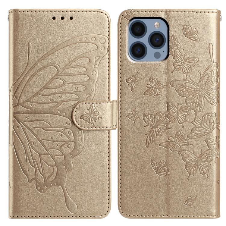 For iPhone 13 Pro Max Butterfly Flutter Pattern Embossed Leather Phone Case(Gold)
For iPhone 13 Pro Max Butterfly Flutter Pattern Embossed Leather Phone Case(Gold)