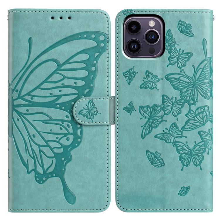 For iPhone 14 Pro Butterfly Flutter Pattern Embossed Leather Phone Case(Green)
For iPhone 14 Pro Butterfly Flutter Pattern Embossed Leather Phone Case(Green)