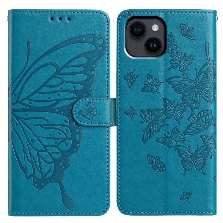 For iPhone 14 Plus Butterfly Flutter Pattern Embossed Leather Phone Case(Blue)
For iPhone 14 Plus Butterfly Flutter Pattern Embossed Leather Phone Case(Blue)