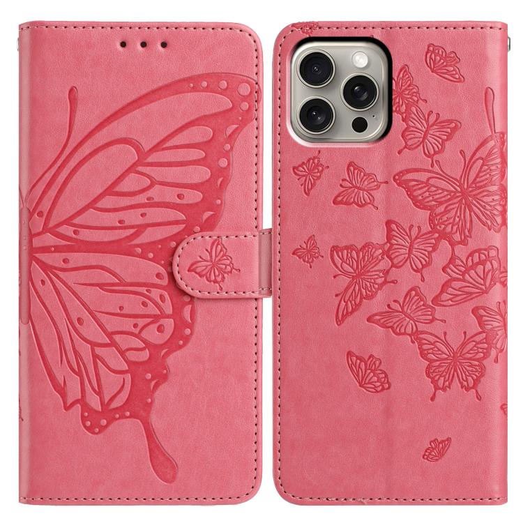 For iPhone 15 Pro Max Butterfly Flutter Pattern Embossed Leather Phone Case(Rose Red)
For iPhone 15 Pro Max Butterfly Flutter Pattern Embossed Leather Phone Case(Rose Red)