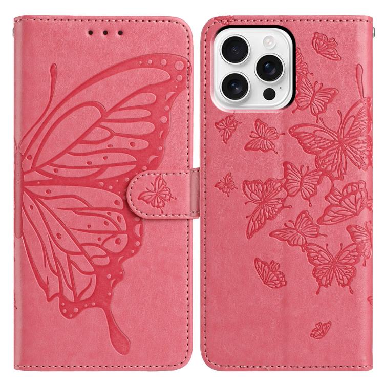 For iPhone 16 Pro Butterfly Flutter Pattern Embossed Leather Phone Case(Rose Red)
For iPhone 16 Pro Butterfly Flutter Pattern Embossed Leather Phone Case(Rose Red)