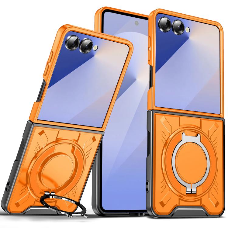 For Samsung Galaxy Z Flip7 5G Rotating Ring Holder Magnetic MagSafe Phone Case(Orange)
For Samsung Galaxy Z Flip7 5G Rotating Ring Holder Magnetic MagSafe Phone Case(Orange)