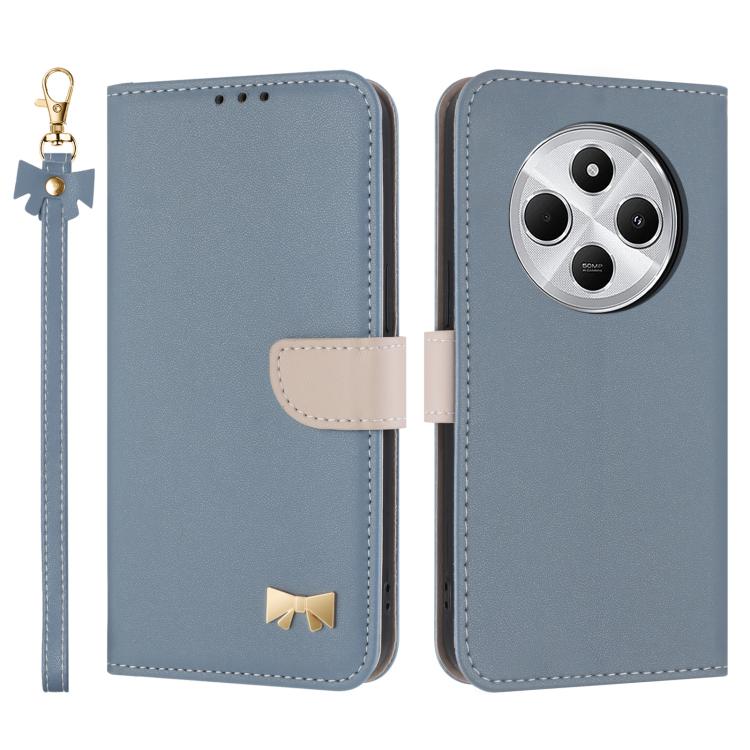 For Redmi 14C 4G / Poco C75 Metal Bow Leather Phone Case with Hand Strap(Light Blue) 
For Redmi 14C 4G / Poco C75 Metal Bow Leather Phone Case with Hand Strap(Light Blue)