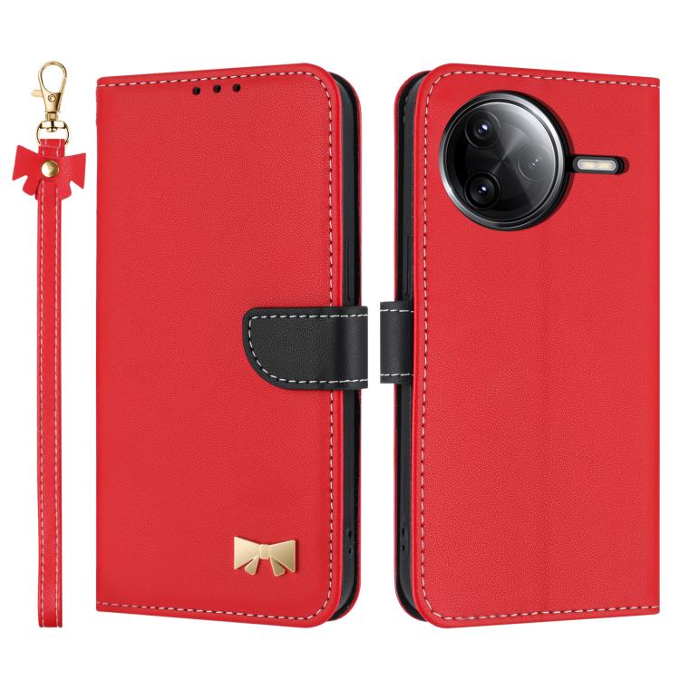 For Redmi K80 Pro / Poco F7 Pro Metal Bow Leather Phone Case with Hand Strap(Red)
For Redmi K80 Pro / Poco F7 Pro Metal Bow Leather Phone Case with Hand Strap(Red)