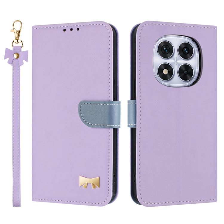 For Redmi Note 14 Pro 4G Global Metal Bow Leather Phone Case with Hand Strap(Purple)
For Redmi Note 14 Pro 4G Global Metal Bow Leather Phone Case with Hand Strap(Purple)